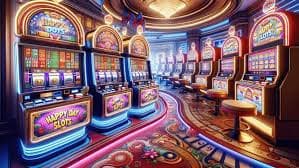 Casino games lobby with slots and live dealer tables